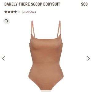 Skims Barley There Scoop Bodysuit in Sienna
